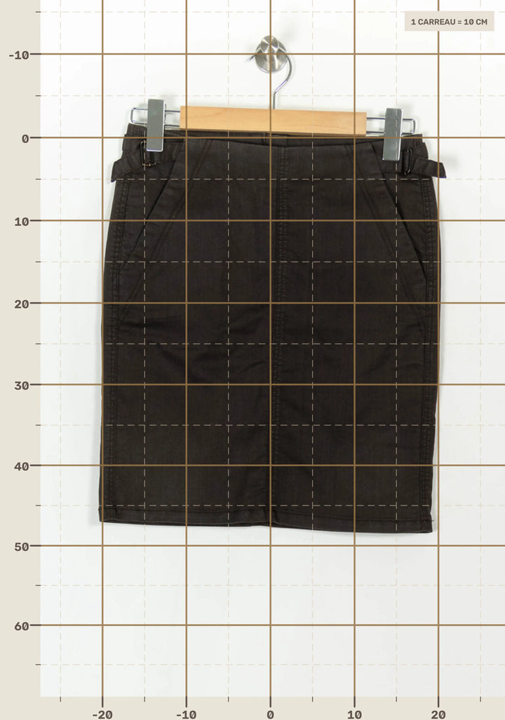 Jupe Droite Marron - Taille S/36 de la marque IKKS | PARAD93781 - Vendu par Paradigme - Image 4