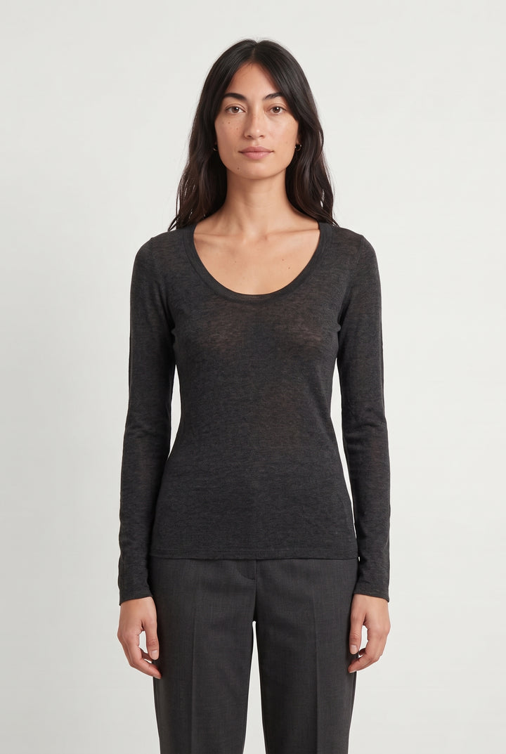 Pull Gris - Taille M/38 de la marque American Vintage | PARAD93784 - Vendu par Paradigme - Image 1