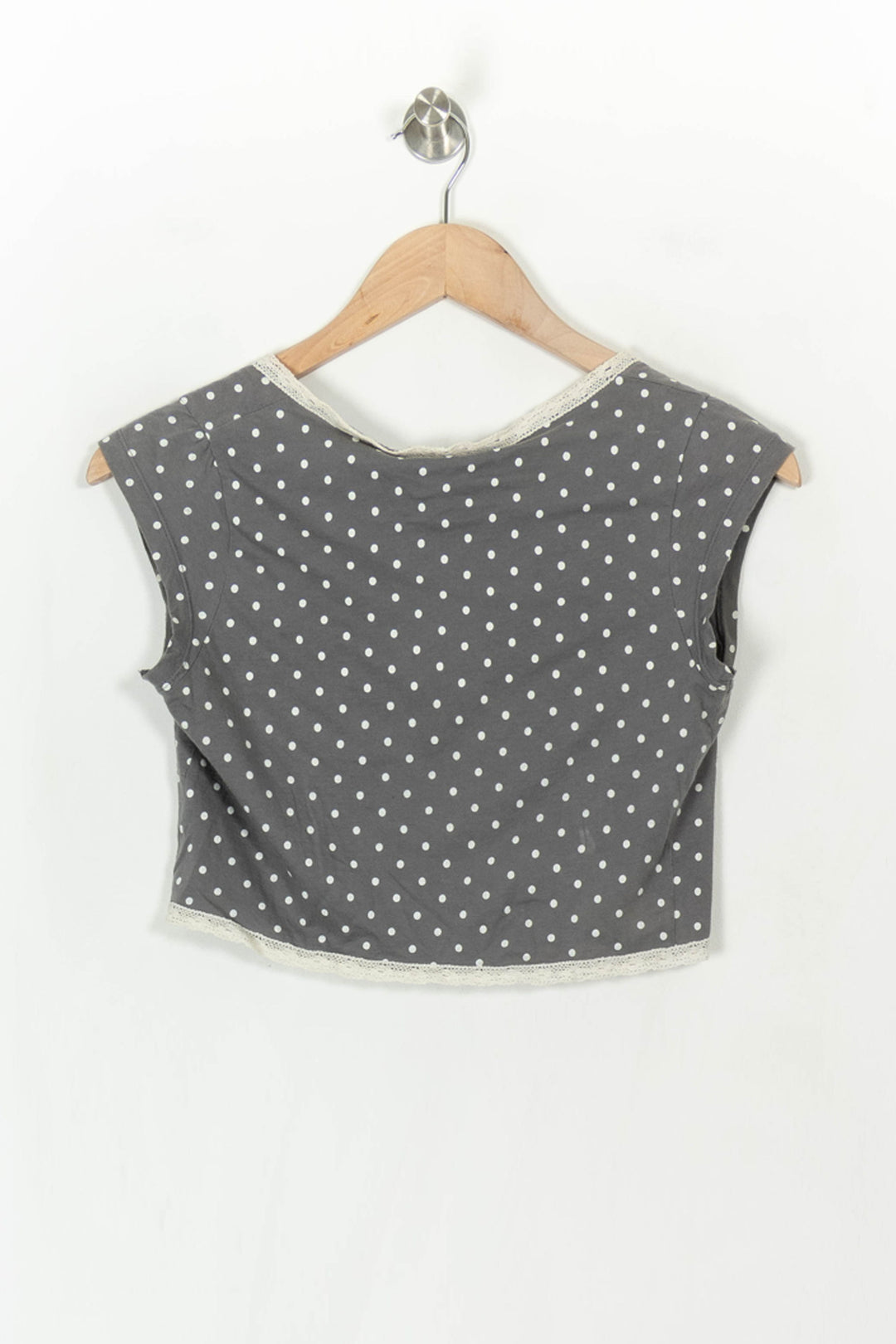 Boléro Gris et Blanc - Taille S/36 de la marque La Fée Maraboutée | PARAD93785 - Vendu par Paradigme - Image 5