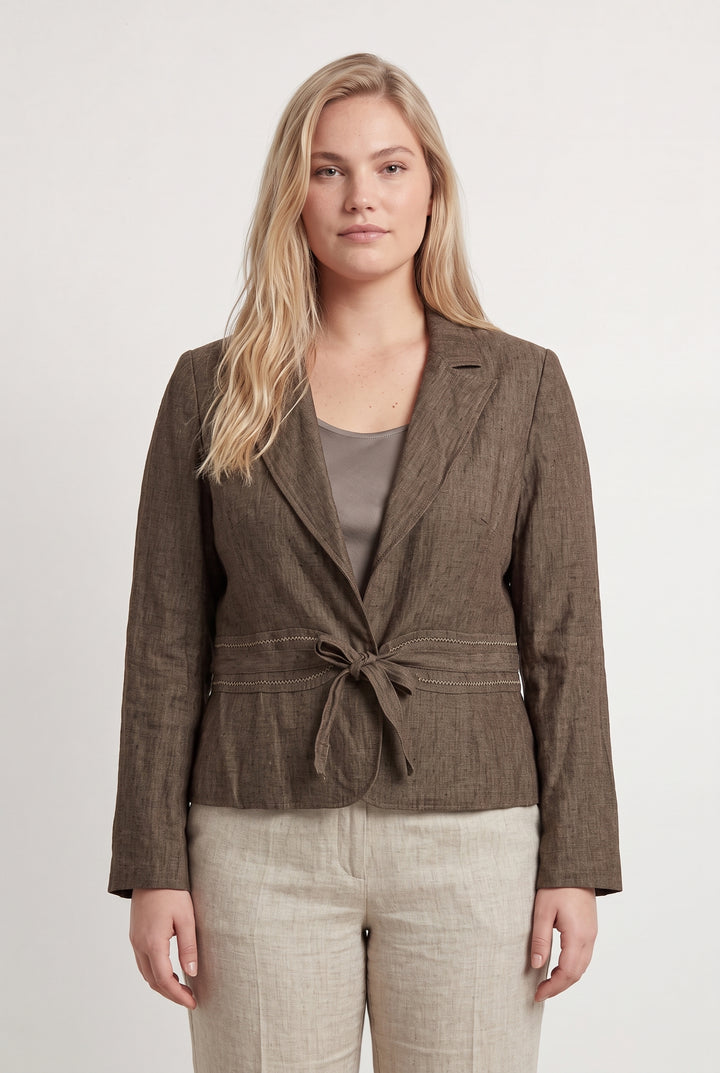 Veste Cintrée Marron - Taille XL/42 de la marque Maison 123 | PARAD93786 - Vendu par Paradigme - Image 1