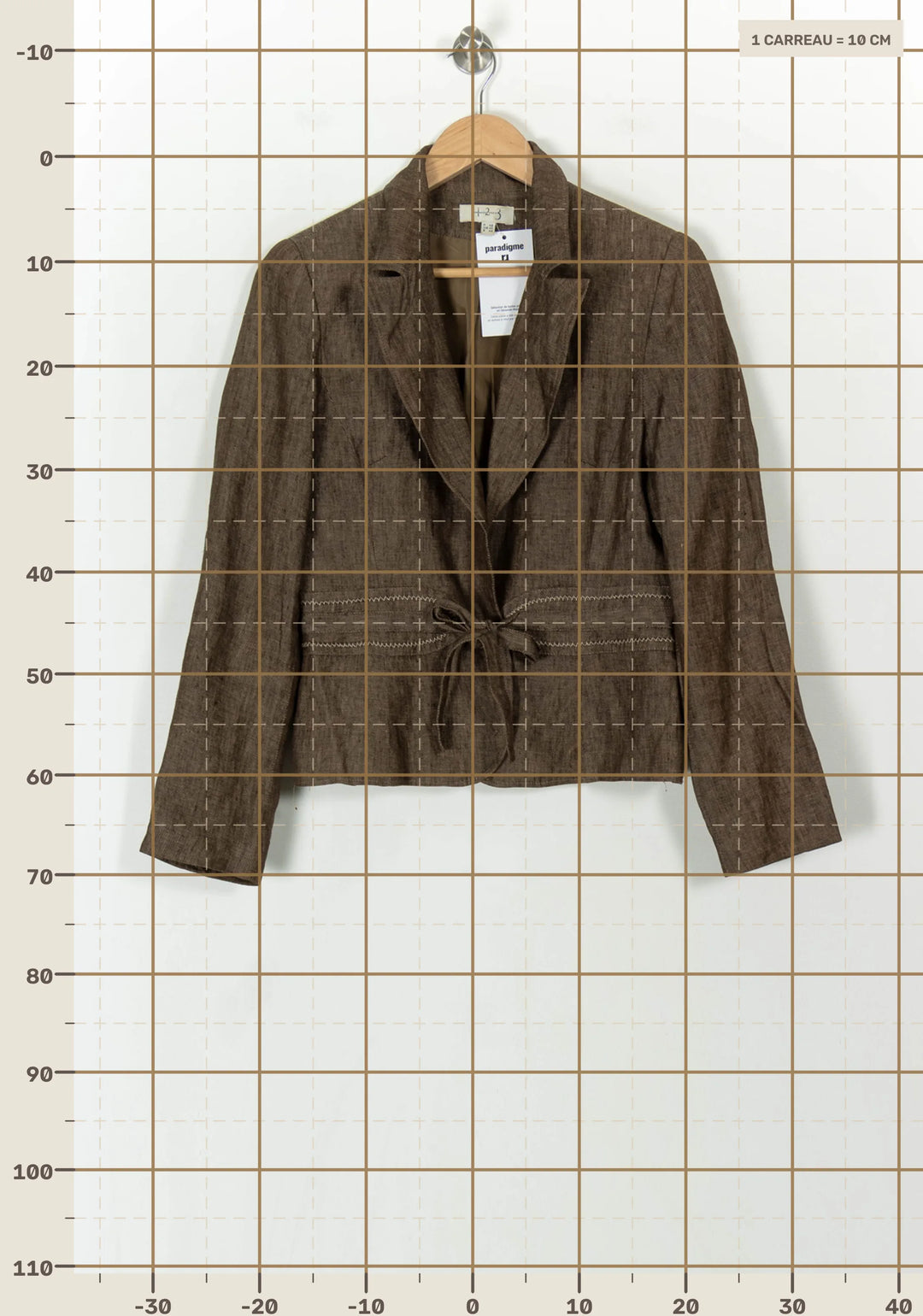 Veste Cintrée Marron - Taille XL/42 de la marque Maison 123 | PARAD93786 - Vendu par Paradigme - Image 4