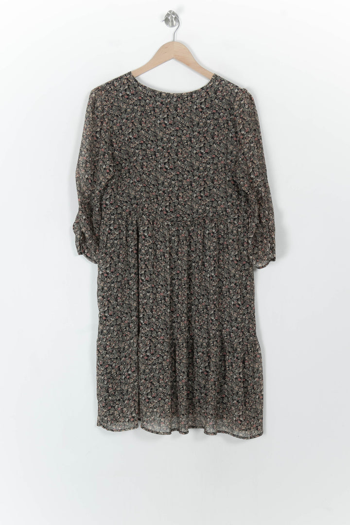 Robe Fleurie Verte - Taille L/40 de la marque La Fée Maraboutée | PARAD93788 - Vendu par Paradigme - Image 5