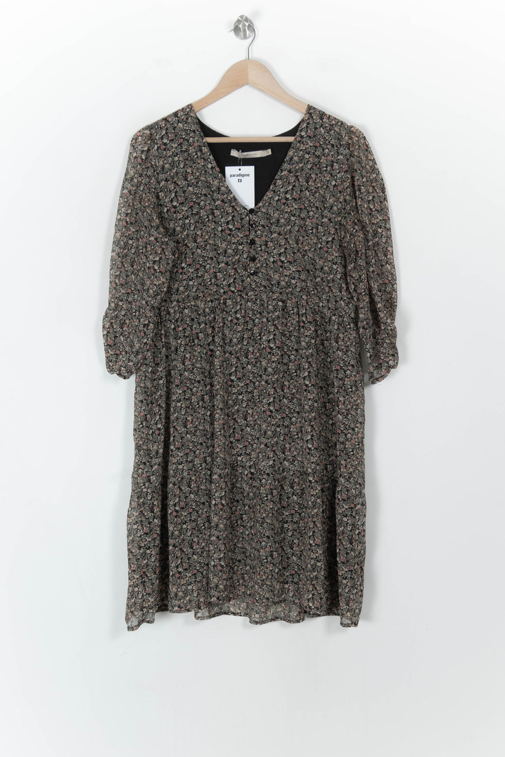 Robe Fleurie Verte - Taille L/40 de la marque La Fée Maraboutée | PARAD93788 - Vendu par Paradigme - Image 2