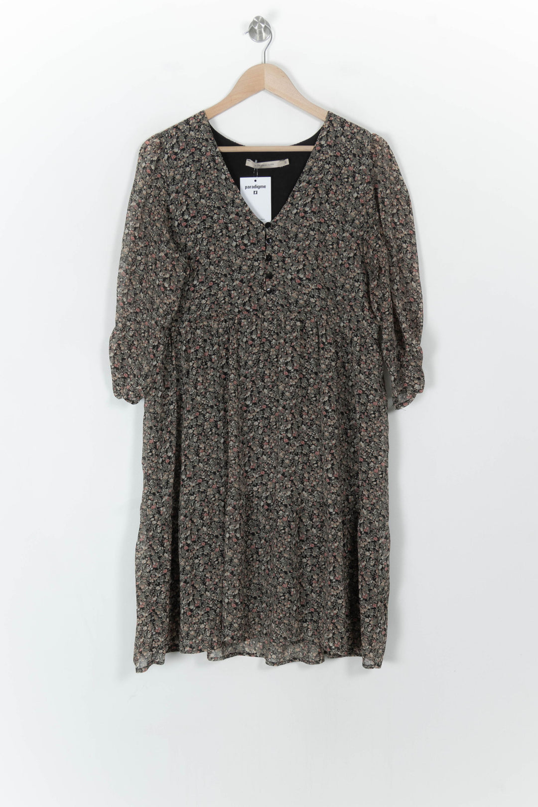 Robe Fleurie Verte - Taille L/40 de la marque La Fée Maraboutée | PARAD93788 - Vendu par Paradigme - Image 2