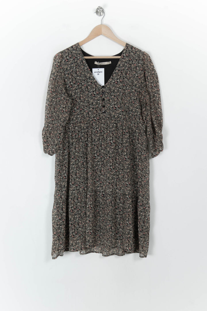 Robe Fleurie Verte - Taille L/40 de la marque La Fée Maraboutée | PARAD93788 - Vendu par Paradigme - Image 2