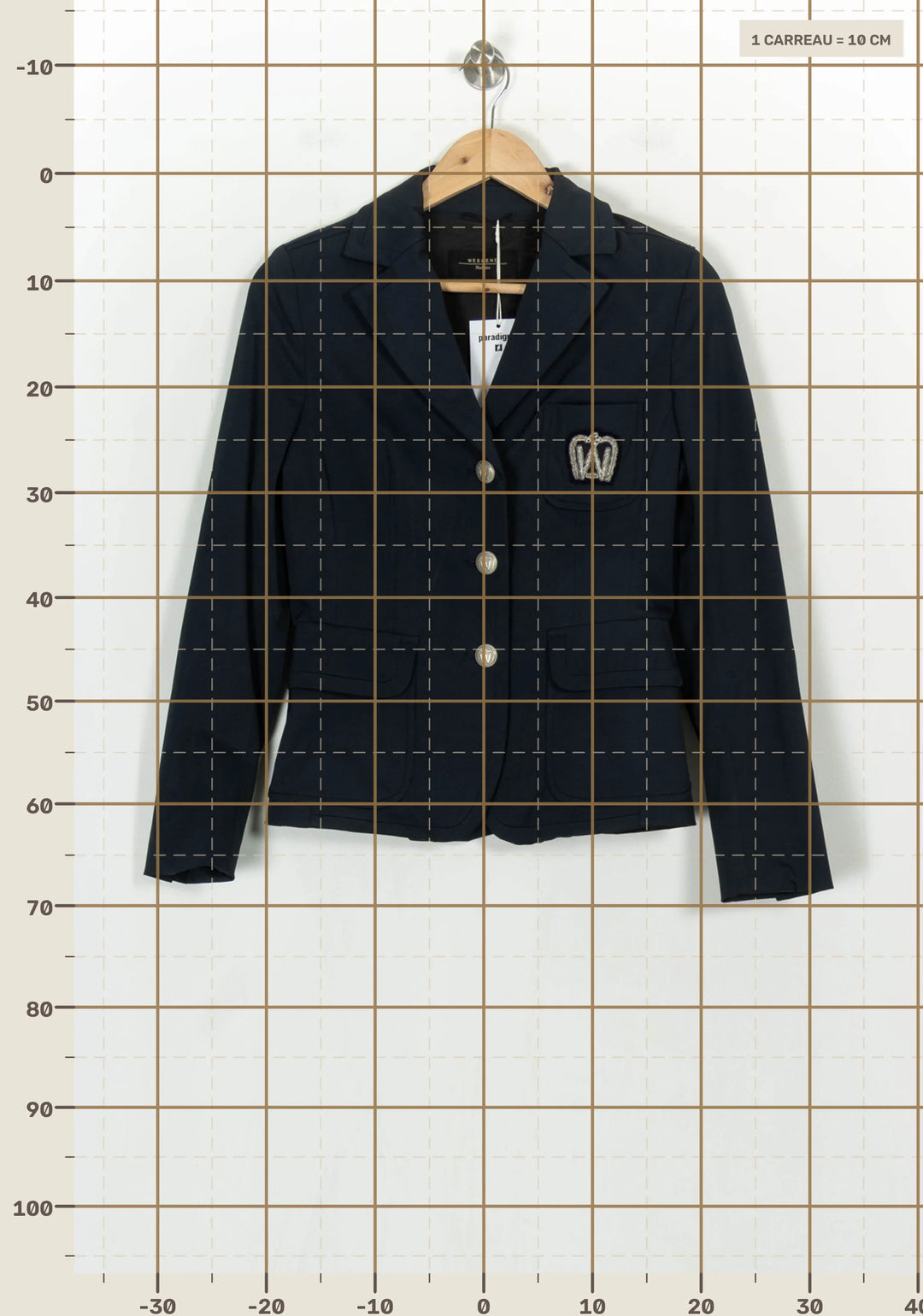 Blazer Bleu - Taille M/38 de la marque Max Mara | PARAD93790 - Vendu par Paradigme - Image 4
