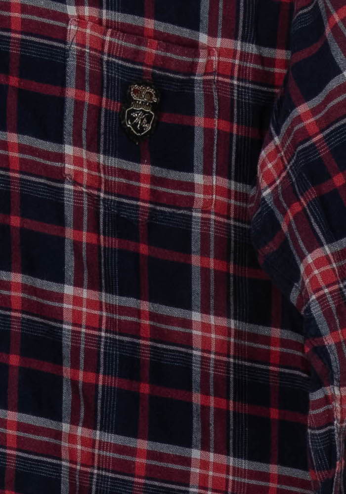 Chemise à Carreaux Rouge et Bleu - Taille M/38 de la marque IKKS | PARAD93794 - Vendu par Paradigme - Image 3
