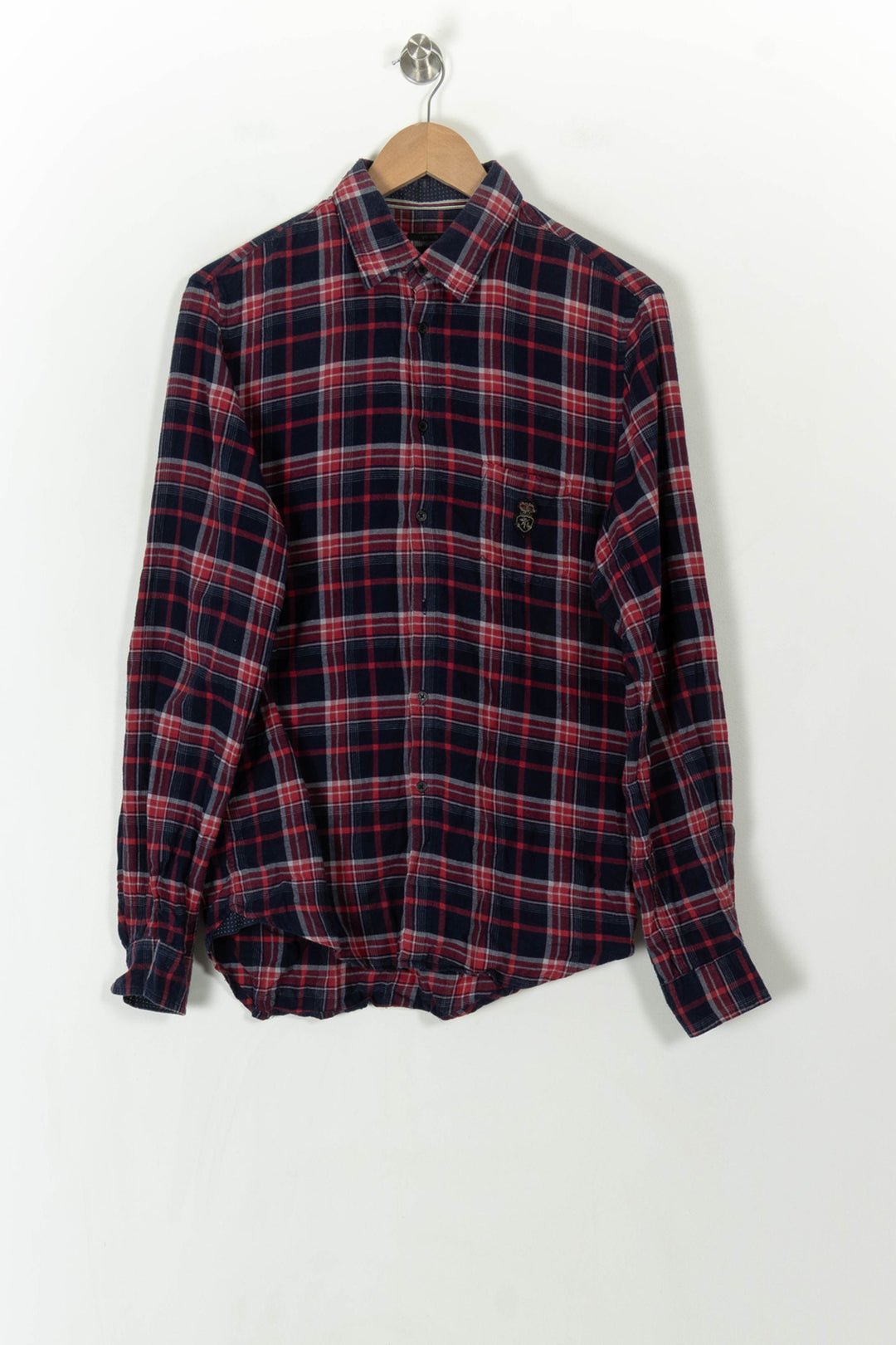 Chemise à Carreaux Rouge et Bleu - Taille M/38 de la marque IKKS | PARAD93794 - Vendu par Paradigme - Image 2