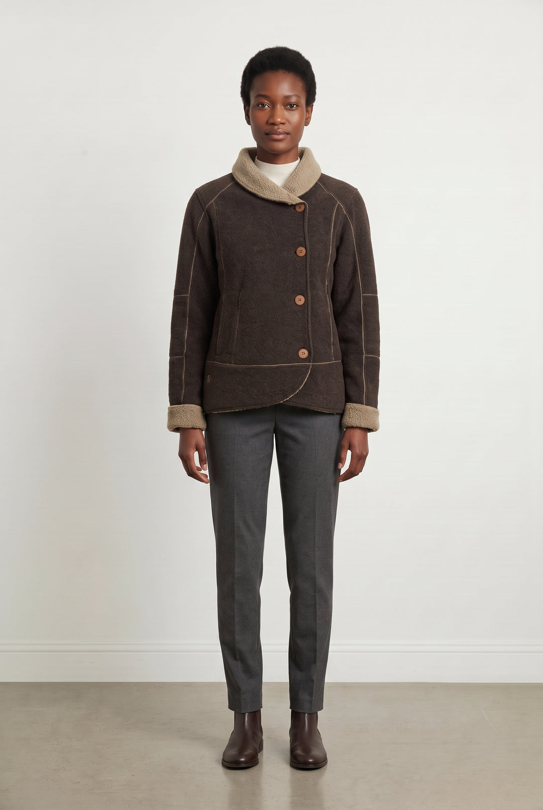 Veste Marron et Beige - Taille S/36 de la marque Aigle | PARAD93803 - Vendu par Paradigme - Image 1