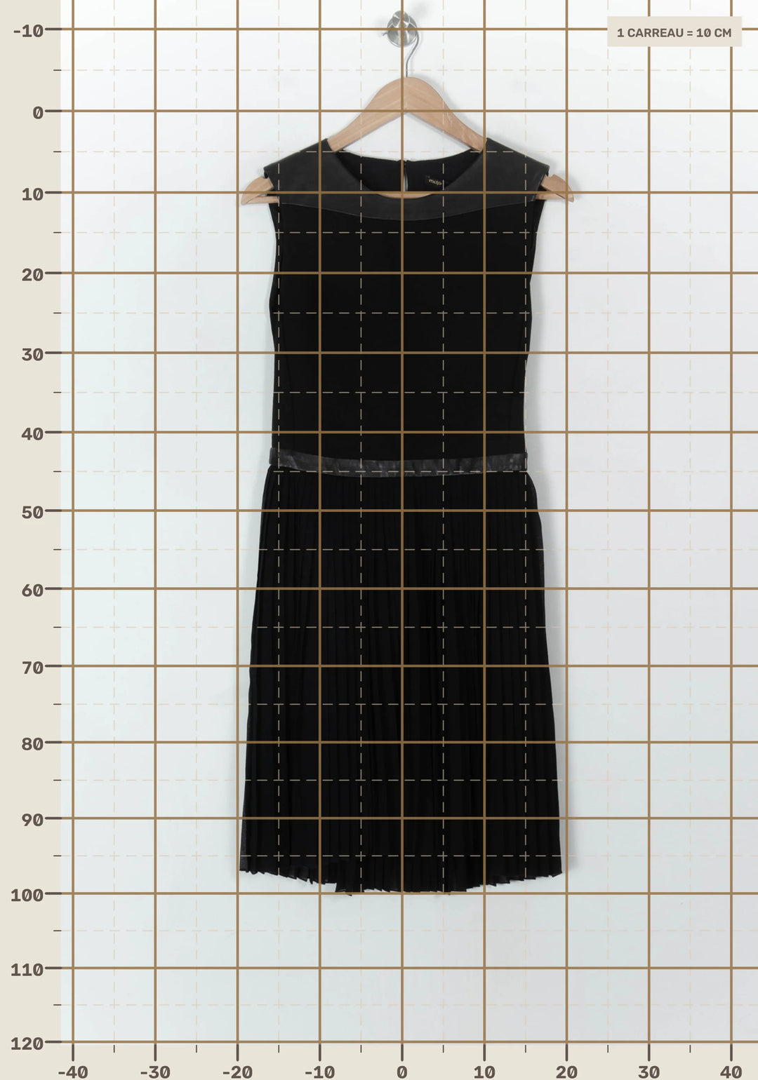 Robe Plissée Noire - Taille S/36 de la marque Maje | PARAD93809 - Vendu par Paradigme - Image 4
