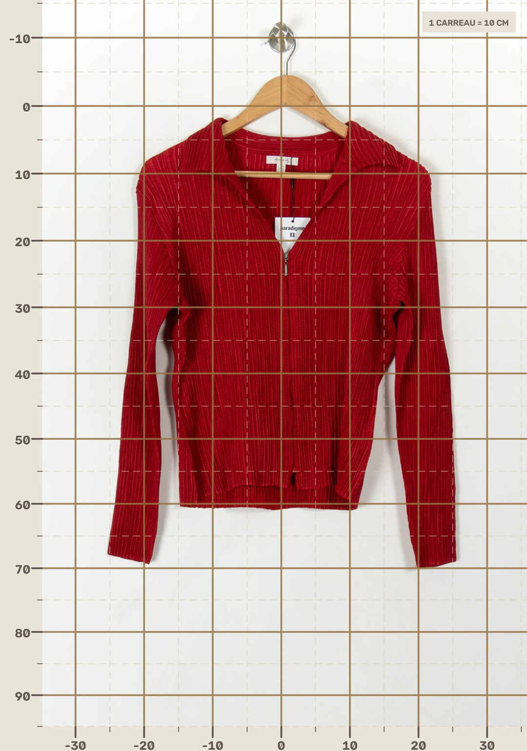 Cardigan Rouge - Taille XXL/44 de la marque Maison 123 | PARAD93811 - Vendu par Paradigme - Image 4