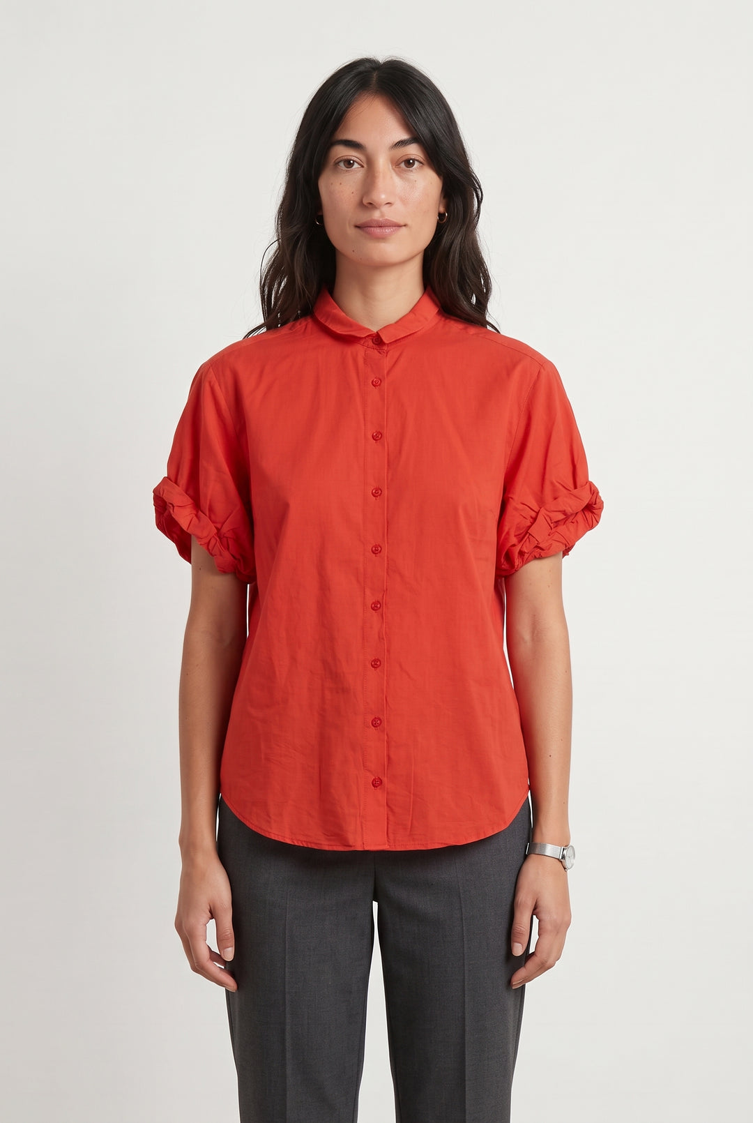 Chemise Rouge - Taille M/38 de la marque Sud express | PARAD93820 - Vendu par Paradigme - Image 1