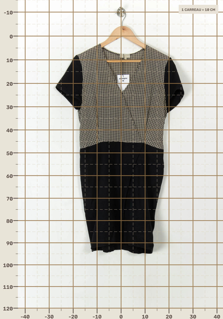 Robe Midi Noire et Beige - Taille XL/42 de la marque Pablo | PARAD93828 - Vendu par Paradigme - Image 4