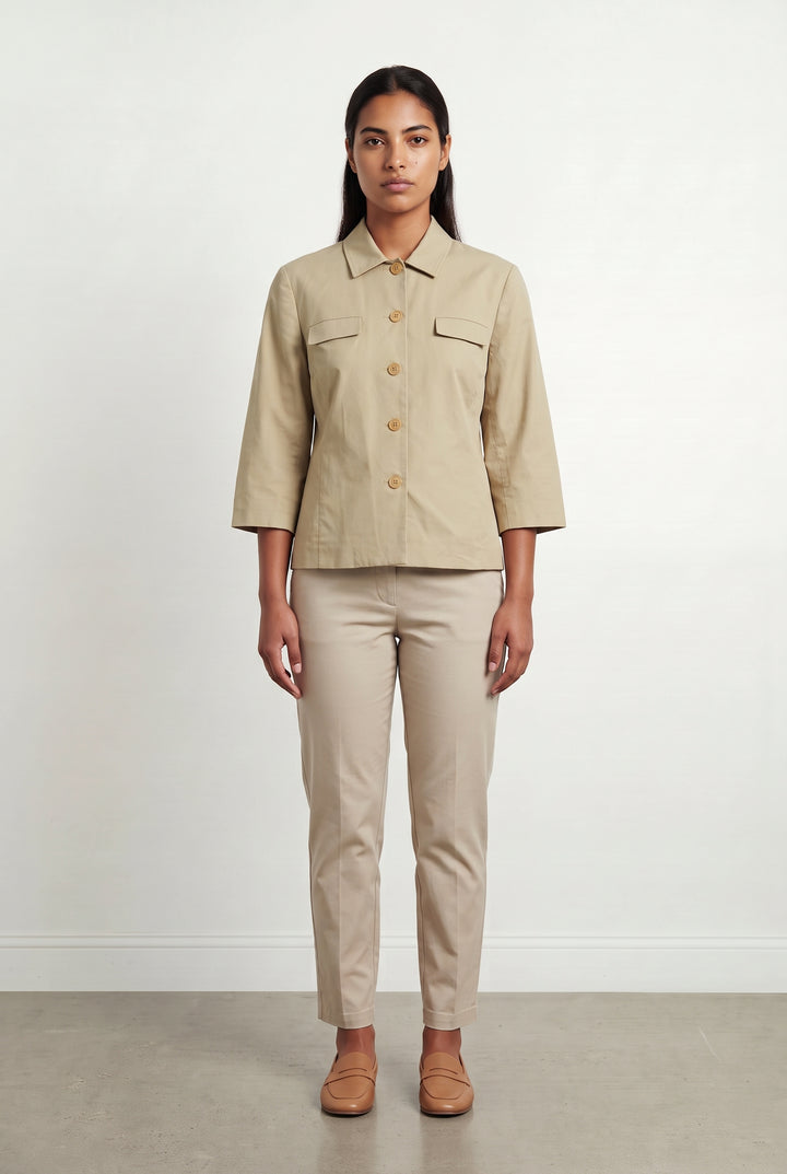 Veste Beige - Taille L/40 de la marque Caroll | PARAD93834 - Vendu par Paradigme - Image 1