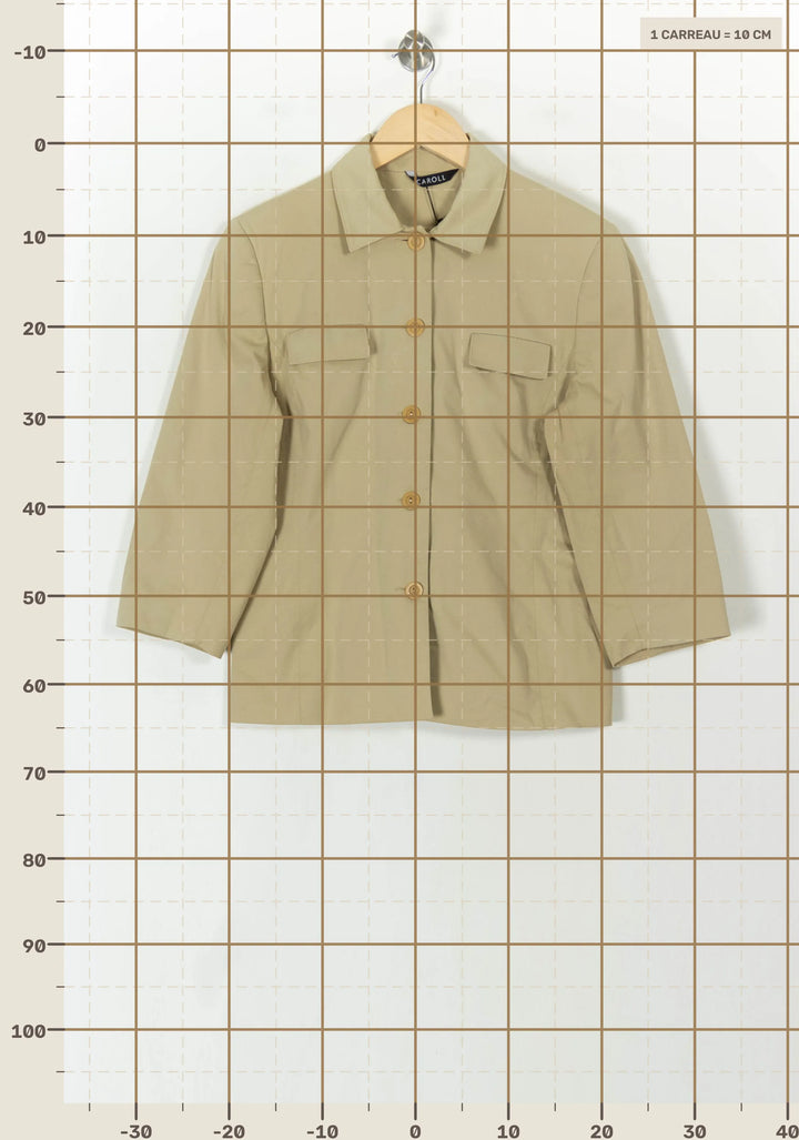 Veste Beige - Taille L/40 de la marque Caroll | PARAD93834 - Vendu par Paradigme - Image 4