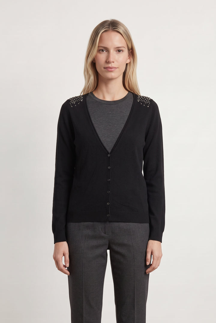 Cardigan Noir - Taille S/36 de la marque IKKS | PARAD93840 - Vendu par Paradigme - Image 1
