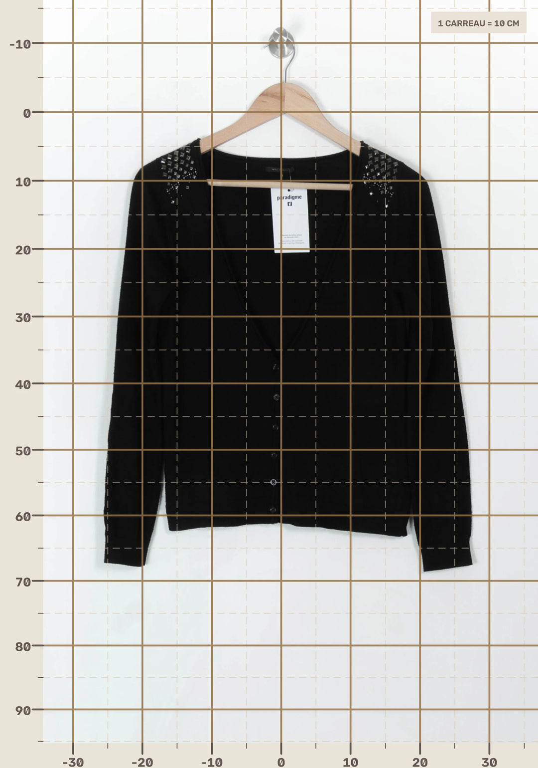 Cardigan Noir - Taille S/36 de la marque IKKS | PARAD93840 - Vendu par Paradigme - Image 4