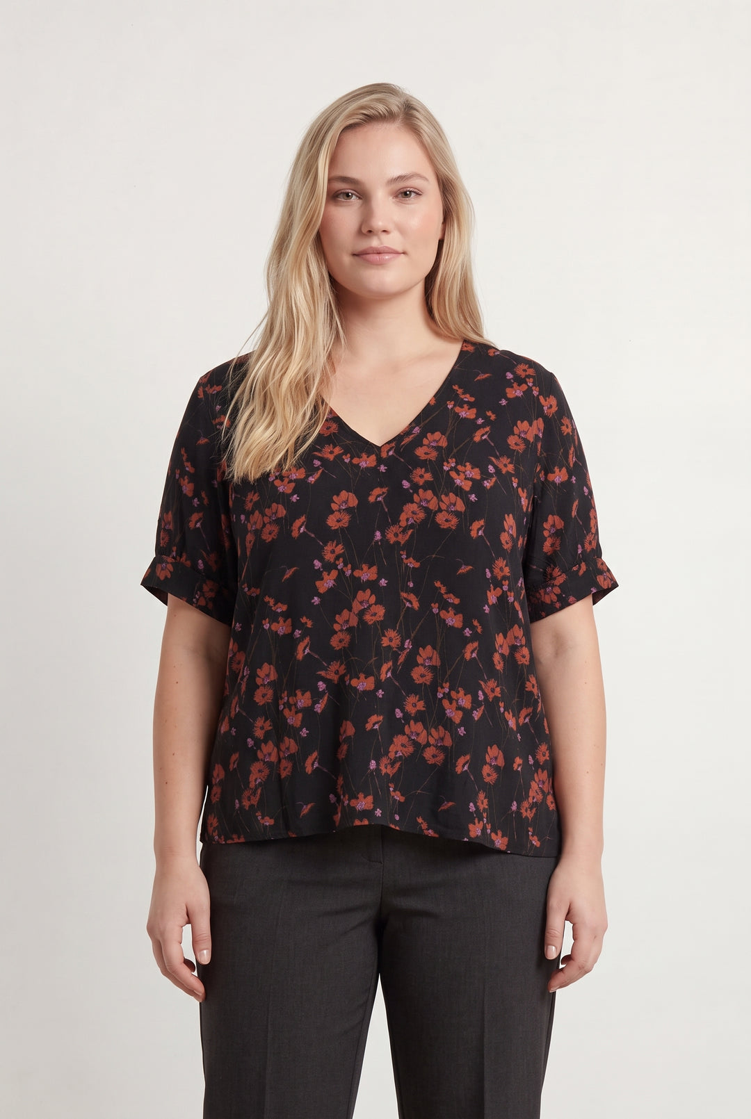Blouse Noire et Rouge - Taille XXL/44 de la marque La Fée Maraboutée | PARAD93845 - Vendu par Paradigme - Image 1