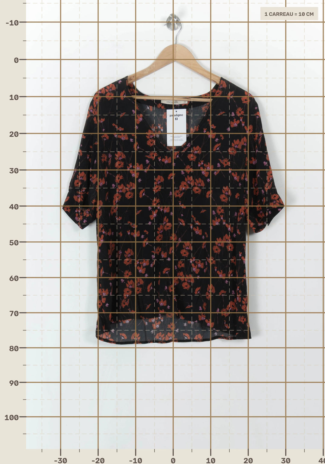Blouse Noire et Rouge - Taille XXL/44 de la marque La Fée Maraboutée | PARAD93845 - Vendu par Paradigme - Image 4