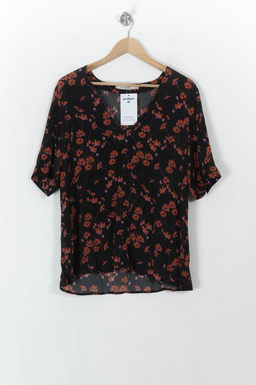Blouse Noire et Rouge - Taille XXL/44 de la marque La Fée Maraboutée | PARAD93845 - Vendu par Paradigme - Image 2