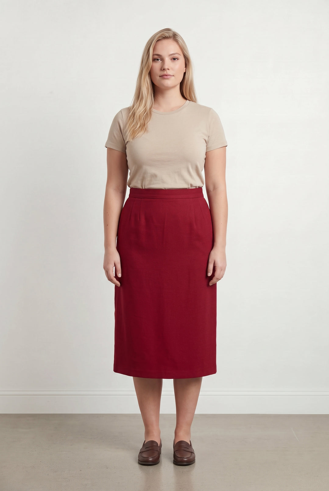 Jupe Crayon Rouge - Taille XXL/44 de la marque Maison 123 | PARAD93851 - Vendu par Paradigme - Image 1