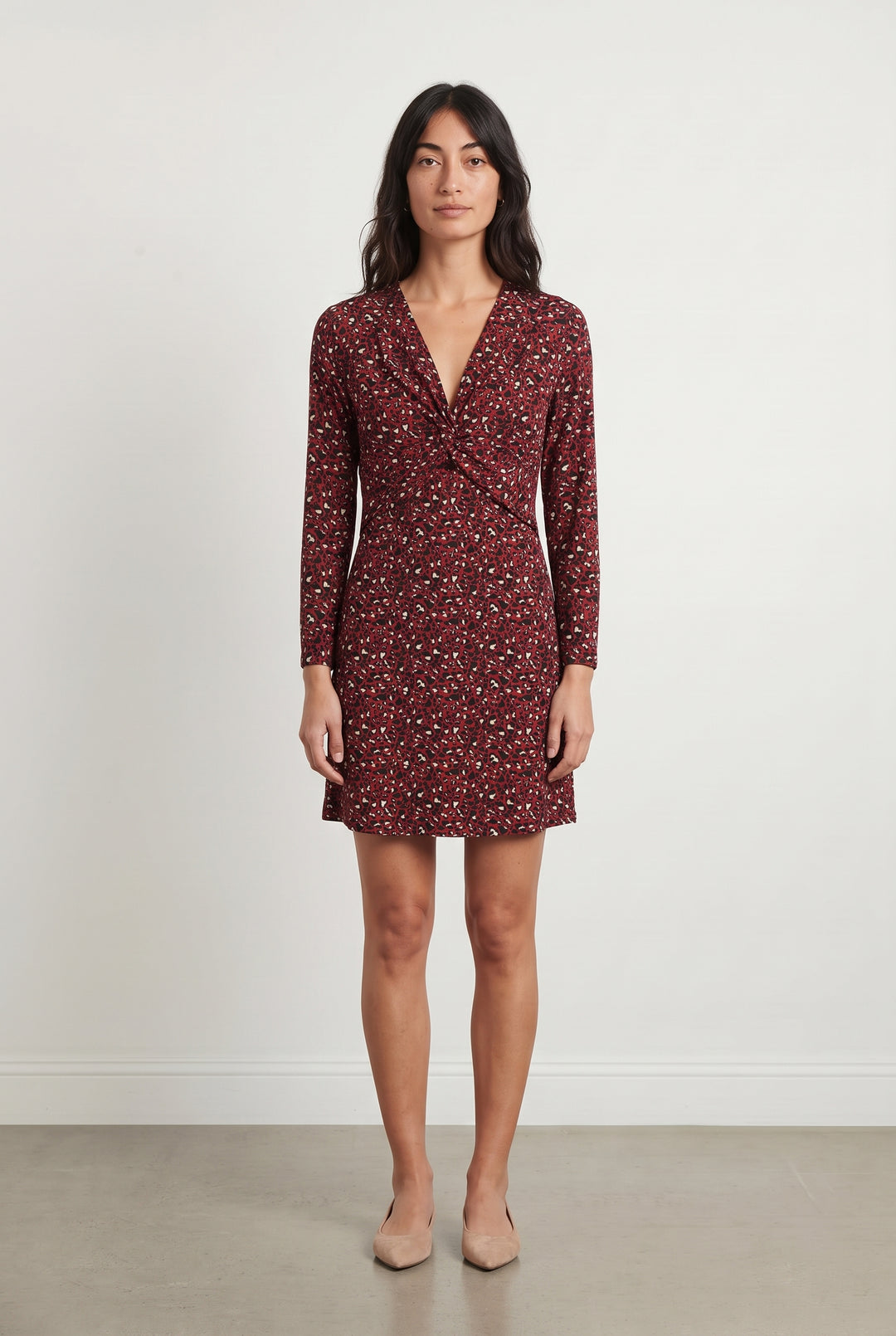 Robe Imprimée Rouge et Noir - Taille S/36 de la marque Kookai | PARAD93852 - Vendu par Paradigme - Image 1