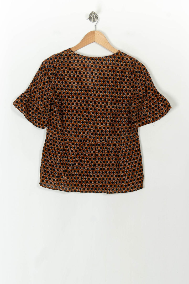 Blouse Marron et Noire - Taille S/36 de la marque Maison 123 | PARAD93853 - Vendu par Paradigme - Image 5