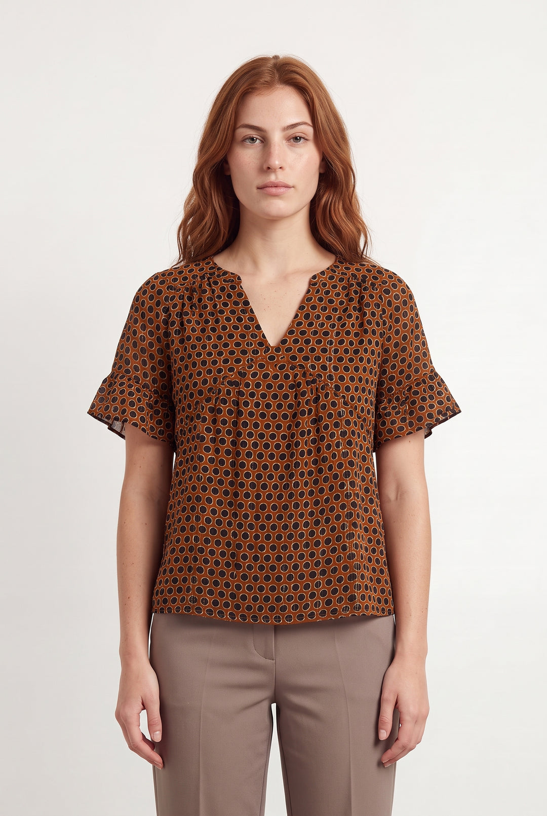 Blouse Marron et Noire - Taille S/36 de la marque Maison 123 | PARAD93853 - Vendu par Paradigme - Image 1