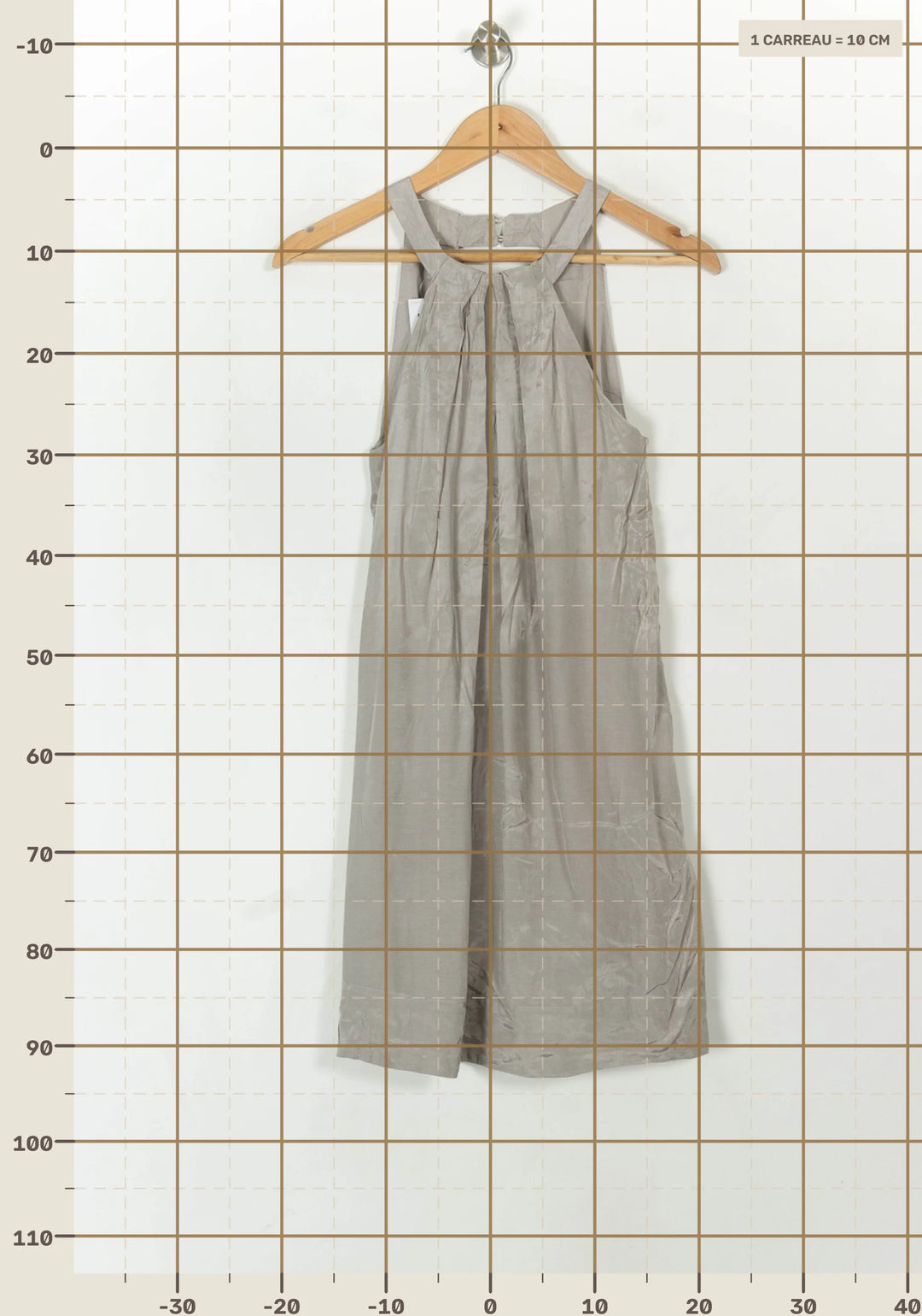 Robe Droite Grise - Taille XS/34 de la marque Kookai | PARAD93855 - Vendu par Paradigme - Image 4