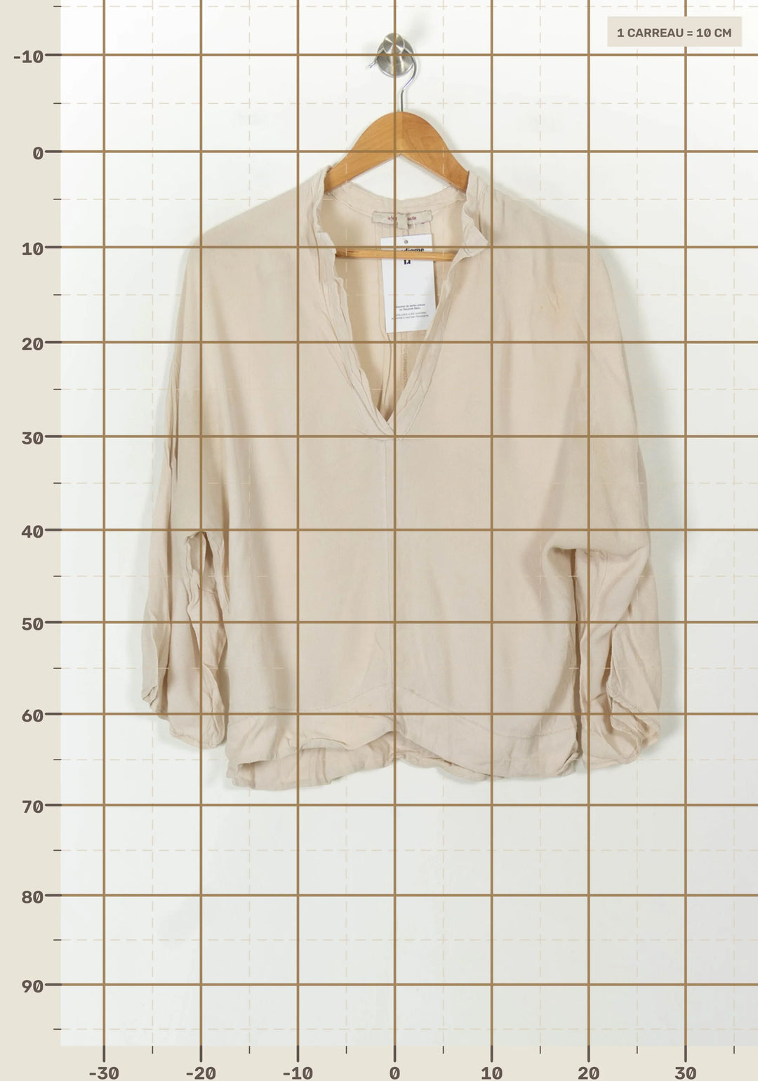 Blouse Beige - Taille S/36 de la marque La Fée Maraboutée | PARAD93856 - Vendu par Paradigme - Image 4