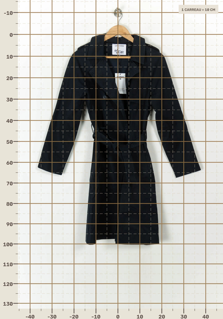 Trench Bleu - Taille M/38 de la marque Galeries Lafayette | PARAD93857 - Vendu par Paradigme - Image 4