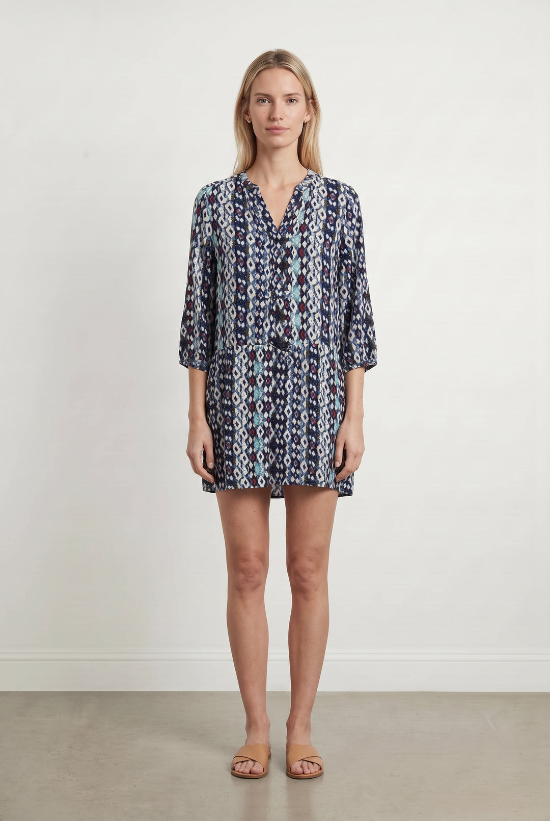 Robe Courte Bleue et Blanche - Taille M/38 de la marque Sud express | PARAD93859 - Vendu par Paradigme - Image 1