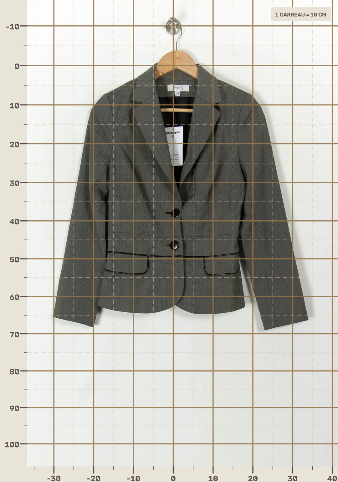 Veste Cintrée Grise - Taille S/36 de la marque Maison 123 | PARAD93863 - Vendu par Paradigme - Image 4