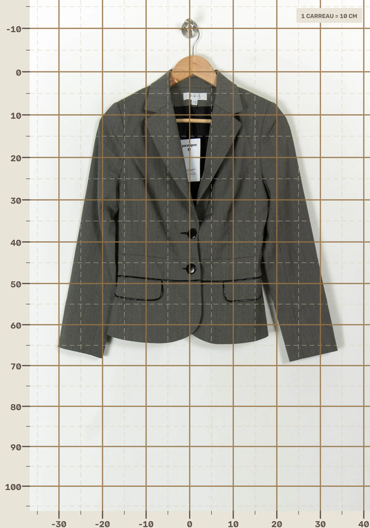 Veste Cintrée Grise - Taille S/36 de la marque Maison 123 | PARAD93863 - Vendu par Paradigme - Image 4