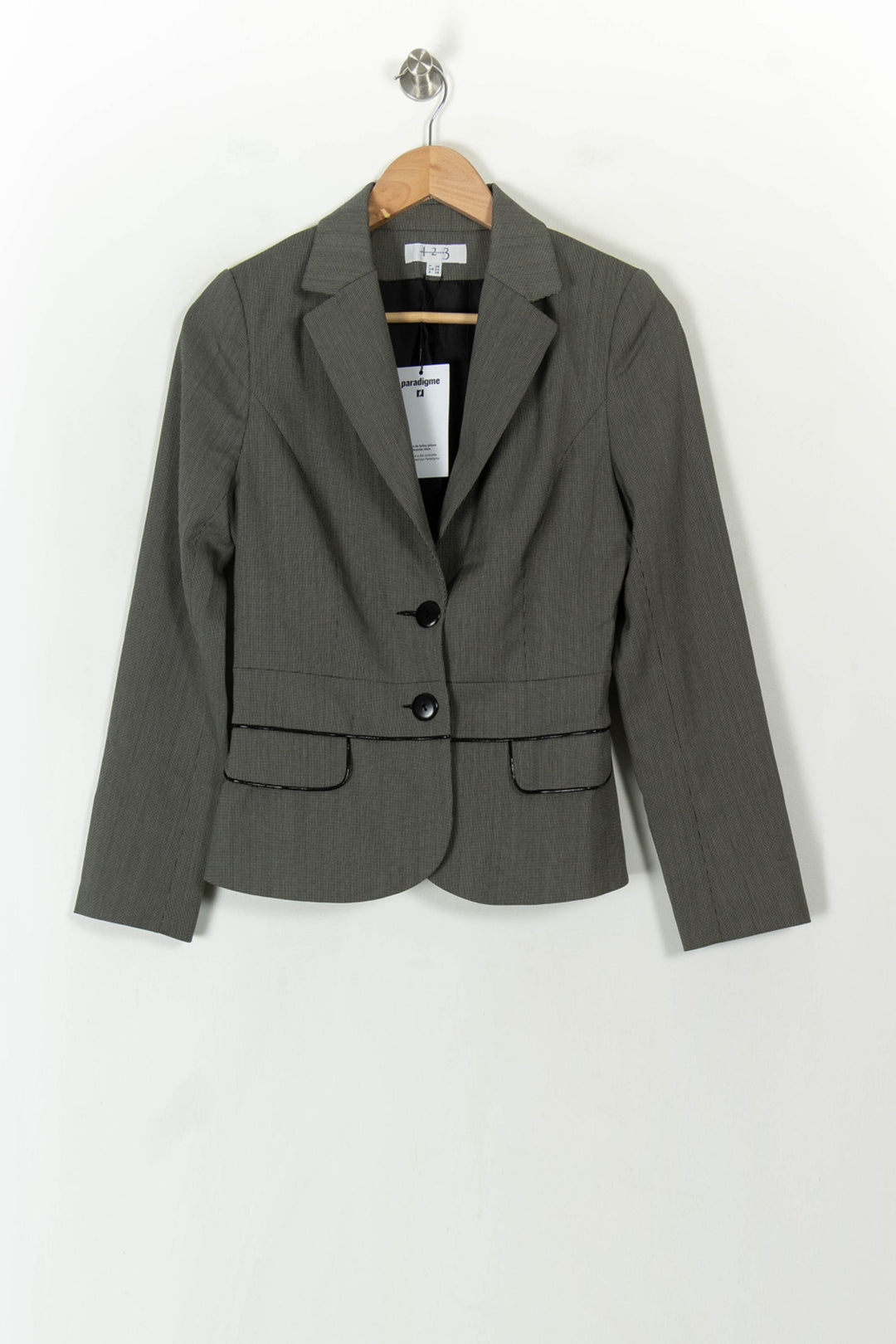 Veste Cintrée Grise - Taille S/36 de la marque Maison 123 | PARAD93863 - Vendu par Paradigme - Image 2