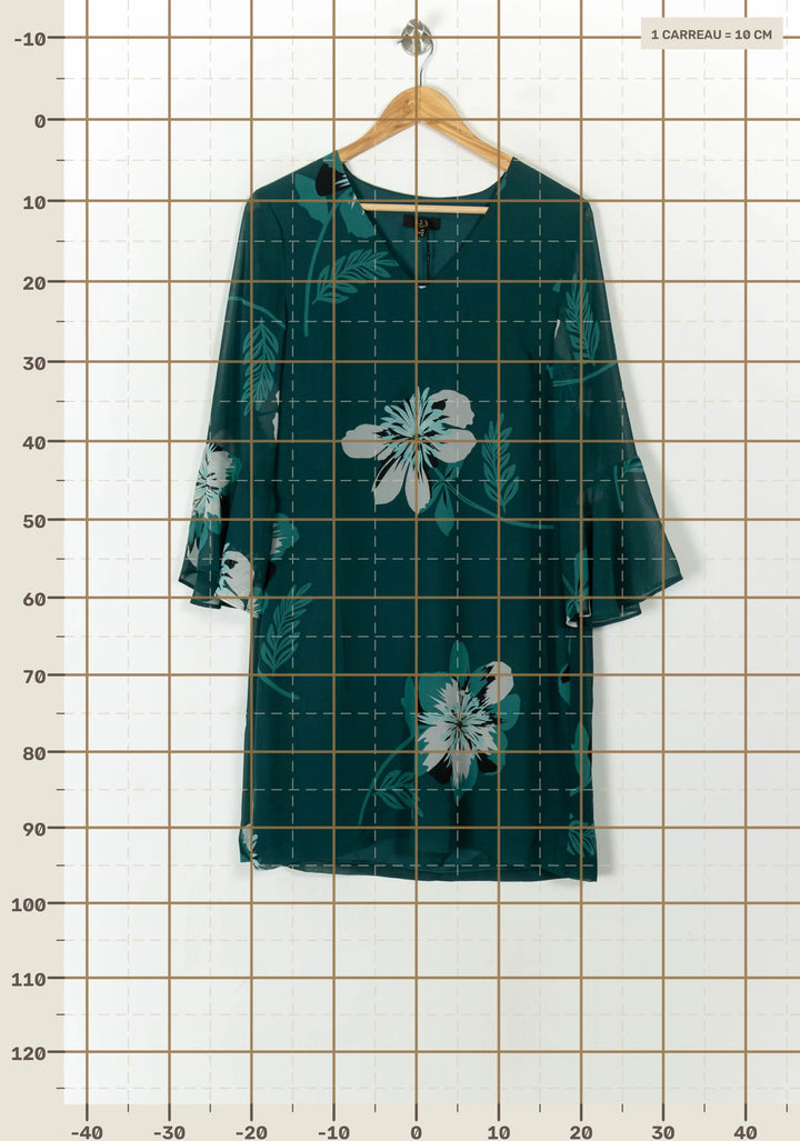 Robe Fleurie Verte - Taille L/40 de la marque Maison 123 | PARAD93864 - Vendu par Paradigme - Image 4