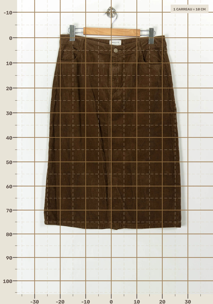 Jupe Longue Marron - Taille XXL/44 de la marque Maison 123 | PARAD93865 - Vendu par Paradigme - Image 4