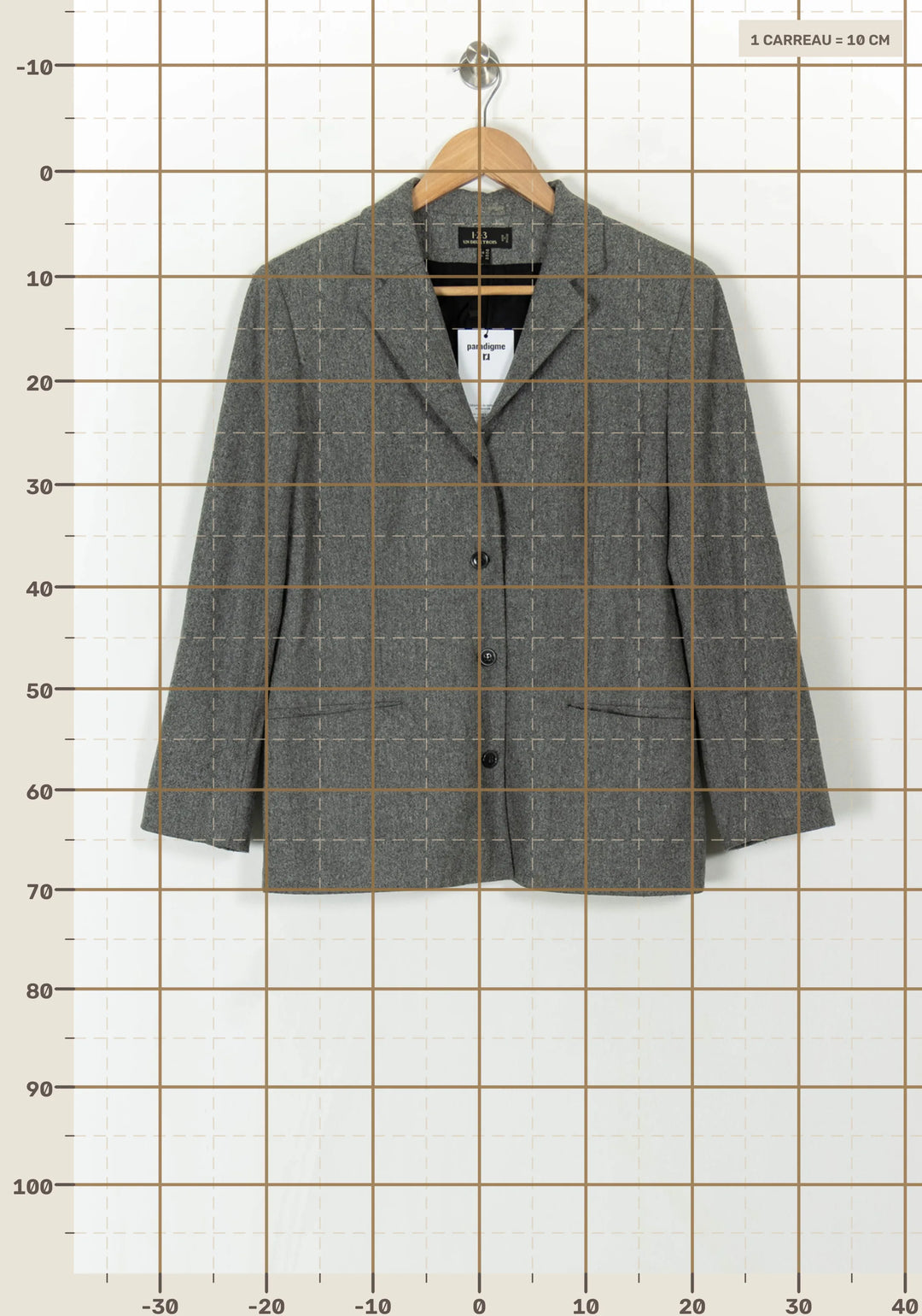 Veste Tailleur Grise - Taille XL/42 de la marque Maison 123 | PARAD93875 - Vendu par Paradigme - Image 4