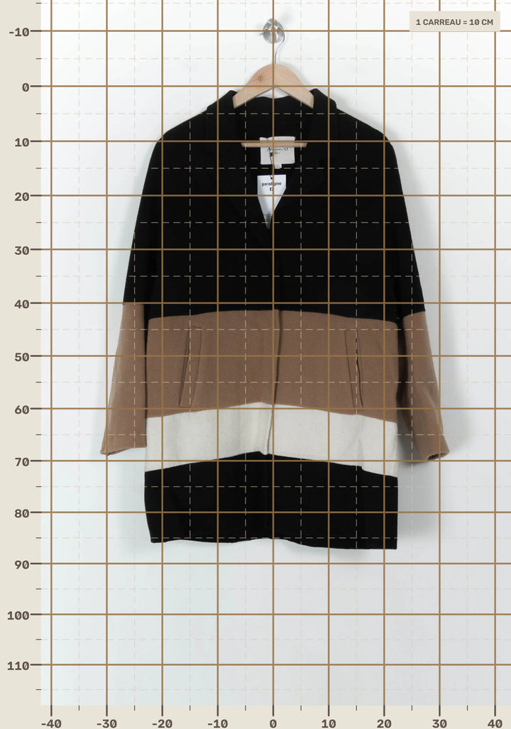 Manteau Noir Beige et Blanc - Taille M/38 de la marque Maison 123 | PARAD93876 - Vendu par Paradigme - Image 4