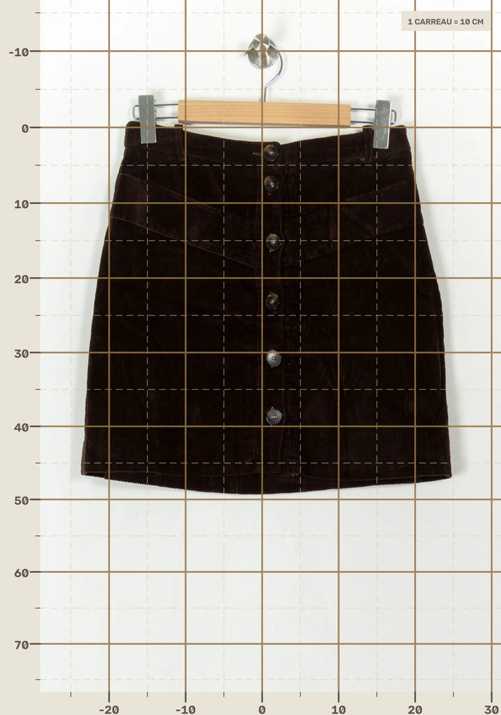 Jupe Patineuse Marron - Taille M/38 de la marque Caroll | PARAD93897 - Vendu par Paradigme - Image 4