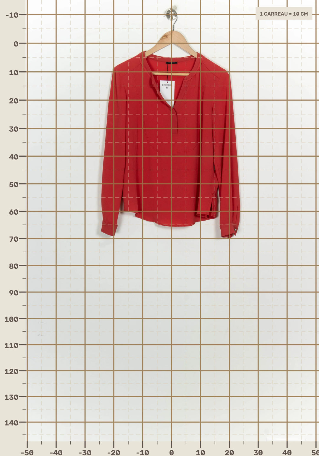 Blouse Rouge - Taille M/38 de la marque IKKS | PARAD93904 - Vendu par Paradigme - Image 4