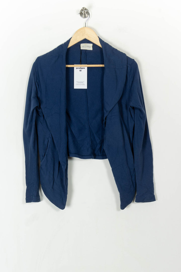 Cardigan Bleu - Taille S/36 de la marque American Vintage | PARAD93919 - Vendu par Paradigme - Image 2