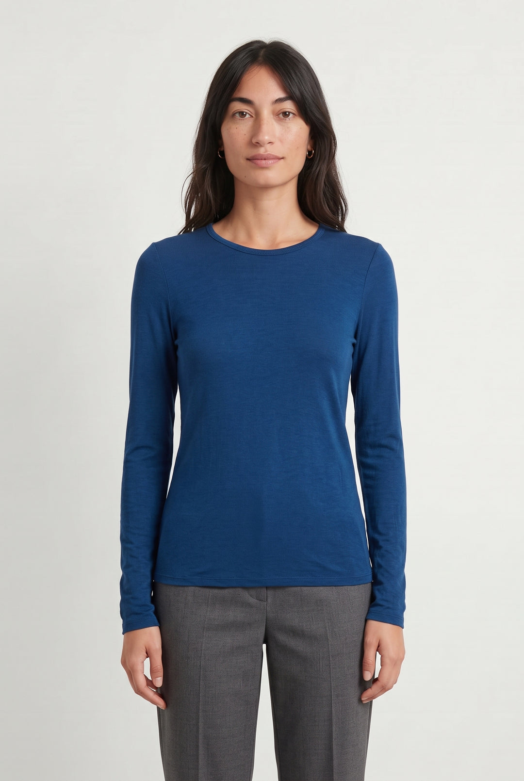 Tee-shirt Manches Longues Bleu - Taille S/36 de la marque American Vintage | PARAD93920 - Vendu par Paradigme - Image 1