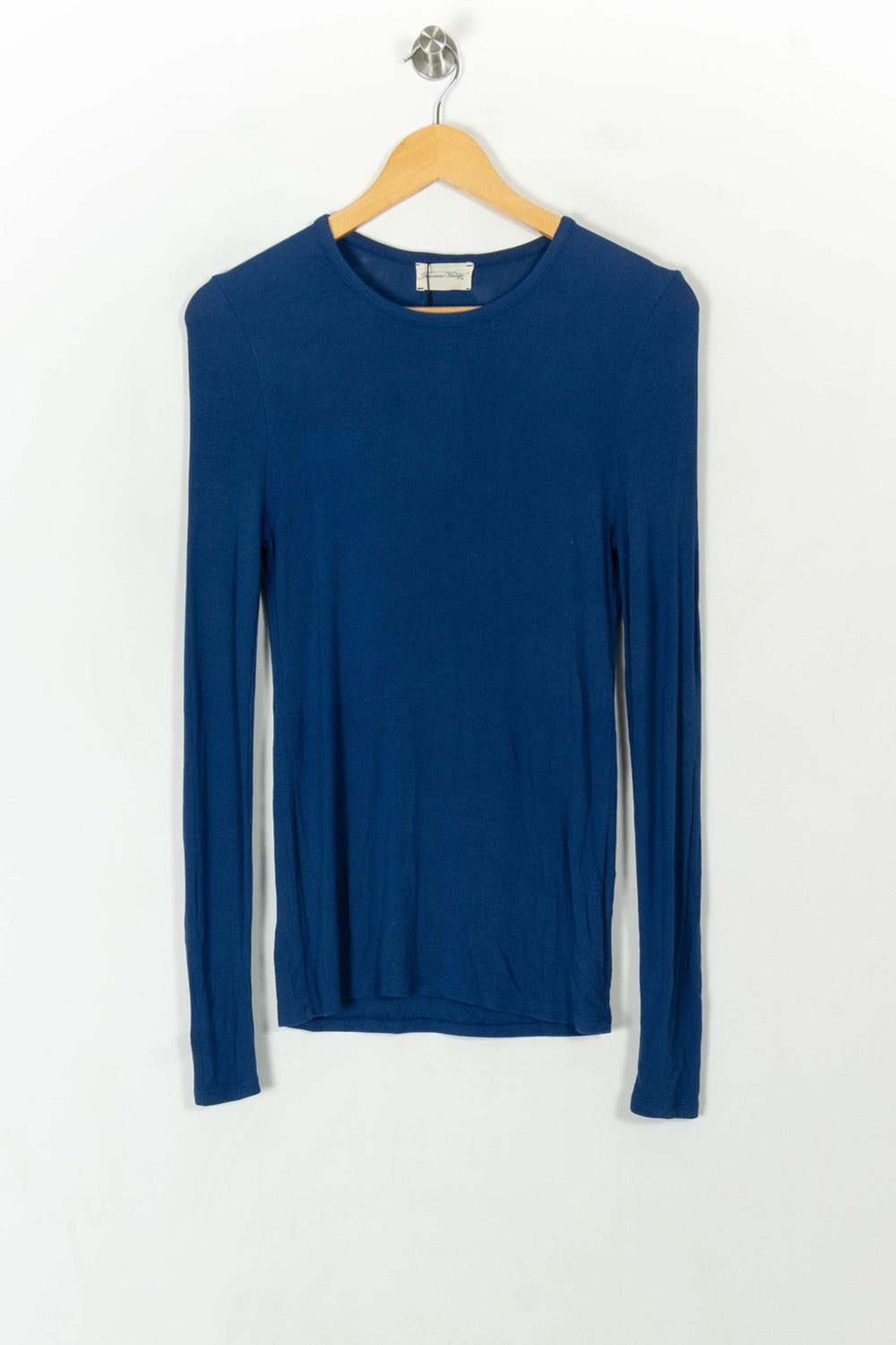 Tee-shirt Manches Longues Bleu - Taille S/36 de la marque American Vintage | PARAD93920 - Vendu par Paradigme - Image 2