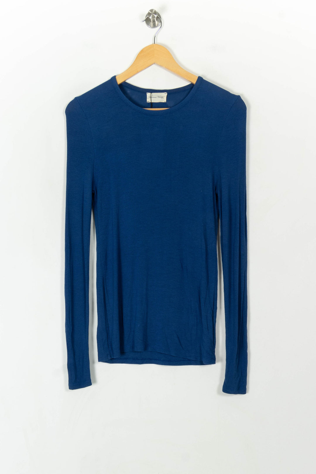 Tee-shirt Manches Longues Bleu - Taille S/36 de la marque American Vintage | PARAD93920 - Vendu par Paradigme - Image 2