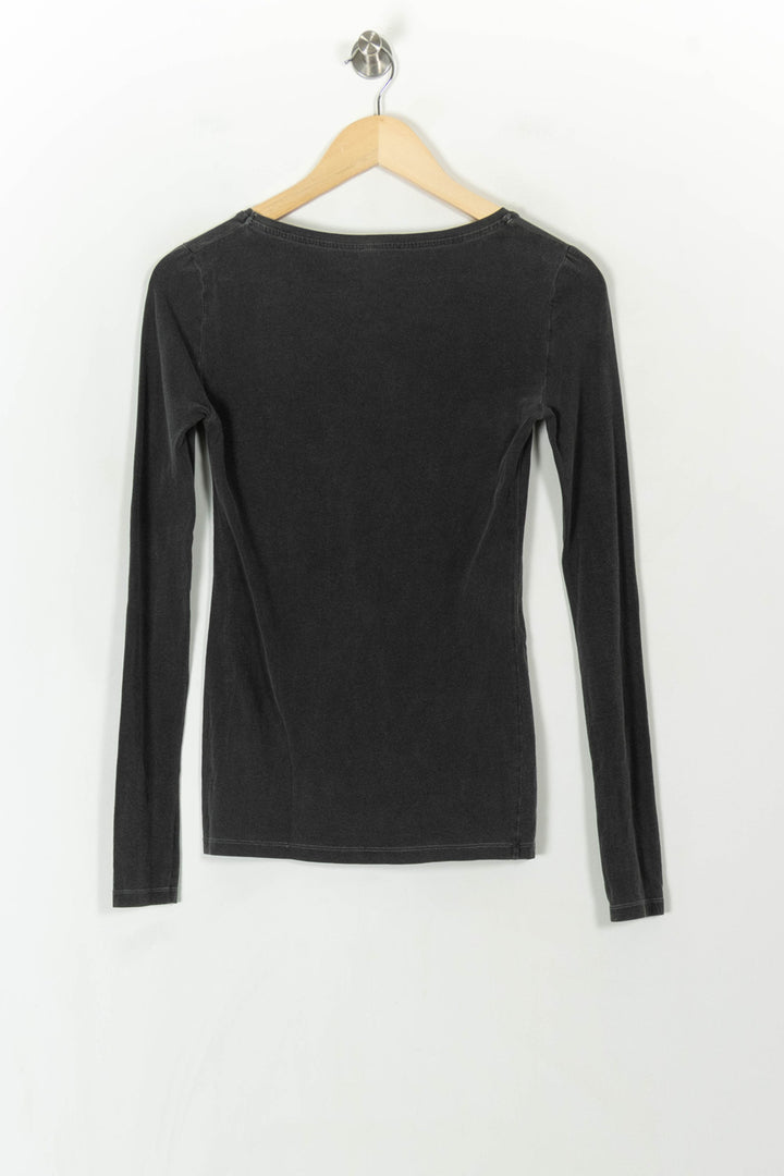 T-shirt Manches Longues Gris - Taille S/36 de la marque American Vintage | PARAD93921 - Vendu par Paradigme - Image 5