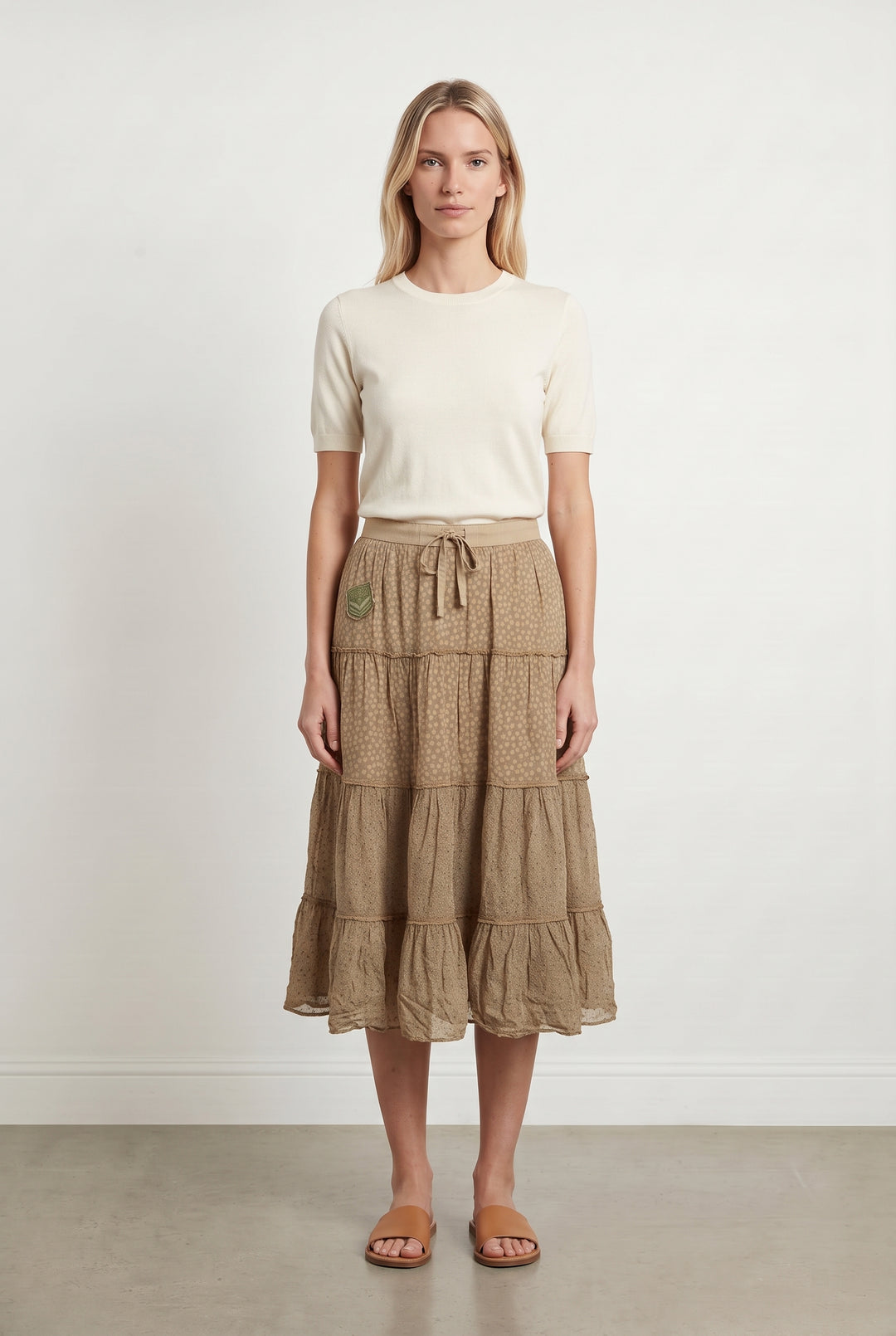 Jupe Longue Beige - Taille M/38 de la marque IKKS | PARAD93924 - Vendu par Paradigme - Image 1