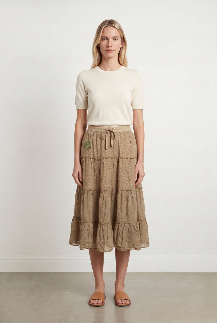 Jupe Longue Beige - Taille M/38 de la marque IKKS | PARAD93924 - Vendu par Paradigme - Image 1