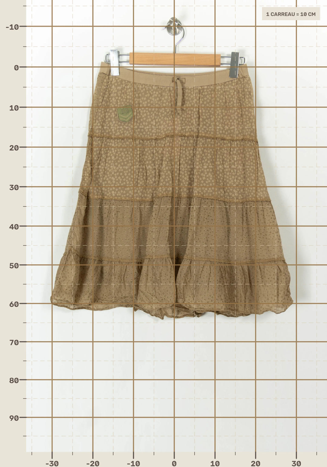 Jupe Longue Beige - Taille M/38 de la marque IKKS | PARAD93924 - Vendu par Paradigme - Image 4