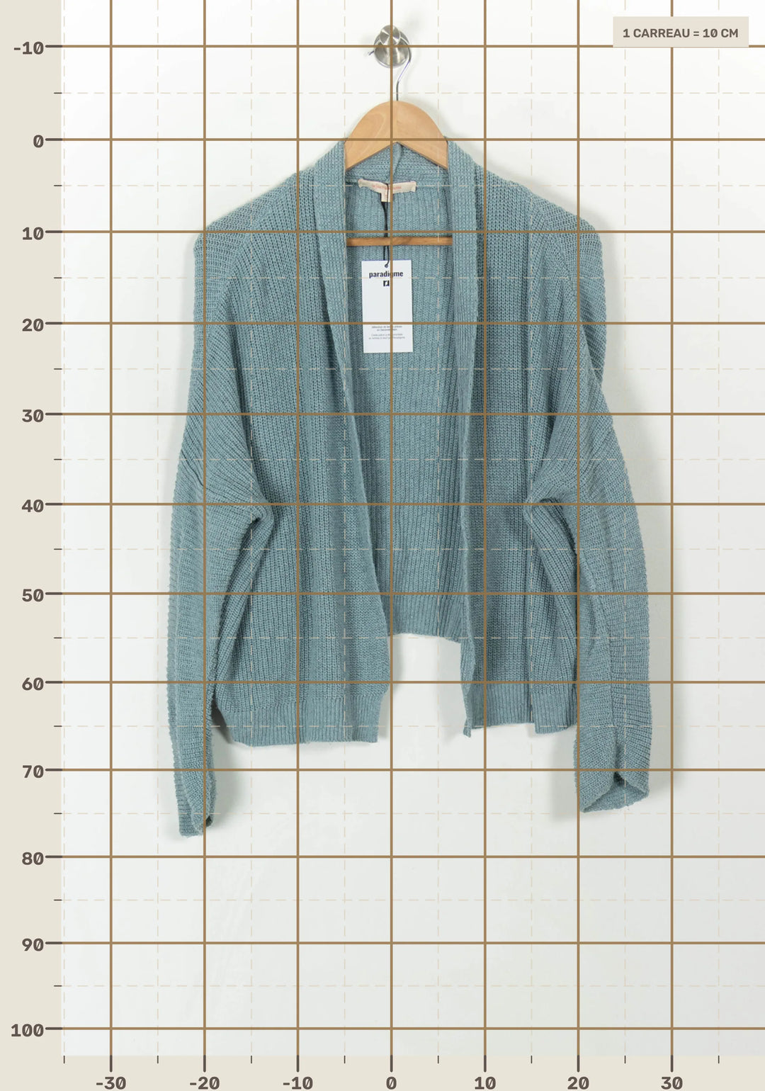 Cardigan Bleu - Taille S/36 de la marque La Fée Maraboutée | PARAD93925 - Vendu par Paradigme - Image 4
